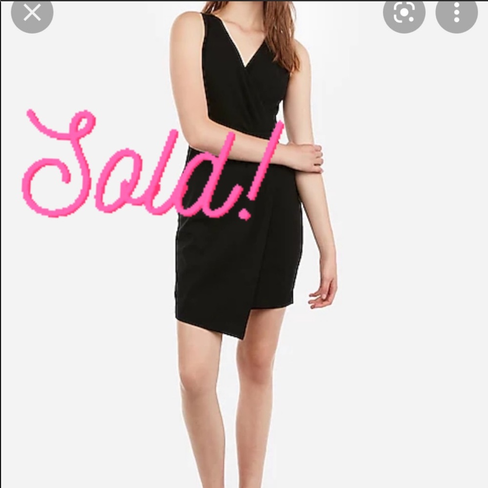 Surplice Front Pleated Sheath Dress